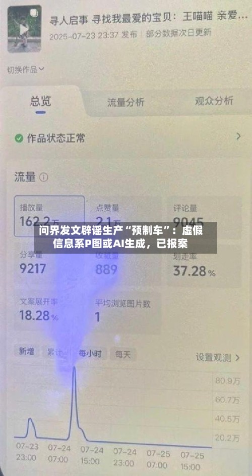 问界发文辟谣生产“预制车”:虚假信息系P图或AI生成,已报案