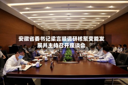 安徽省委书记梁言顺调研核聚变能发展并主持召开座谈会-第2张图片