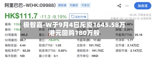 极智嘉-W于9月4日斥资1645.58万港元回购180万股-第1张图片