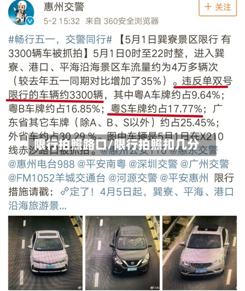 限行拍照路口/限行拍照扣几分-第3张图片
