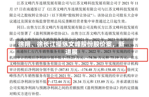 徐翔	、徐长江操纵文峰股份股价案	，新进展-第2张图片