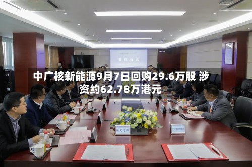 中广核新能源9月7日回购29.6万股 涉资约62.78万港元