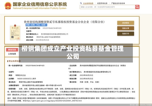 柳钢集团成立产业投资私募基金管理公司-第2张图片