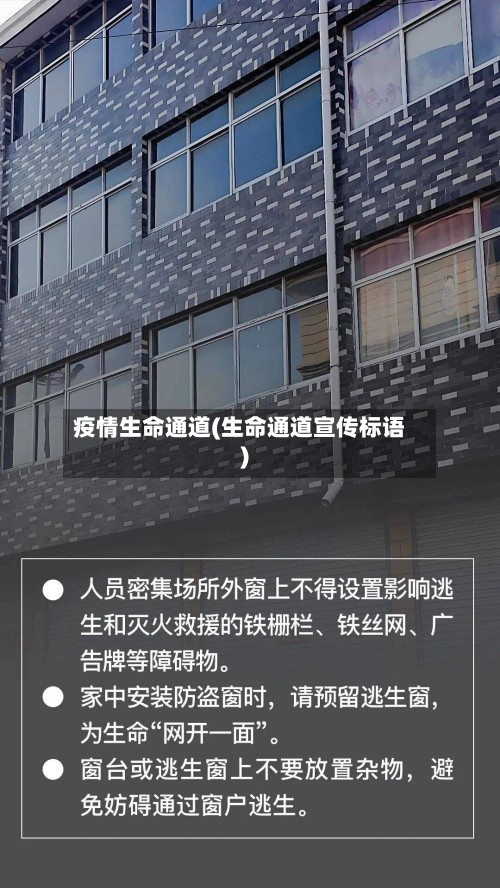 疫情生命通道(生命通道宣传标语)-第3张图片