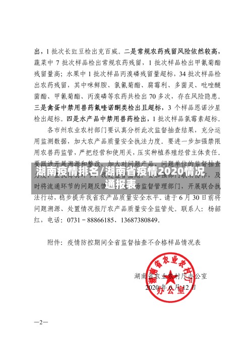 湖南疫情排名/湖南省疫情2020情况通报表