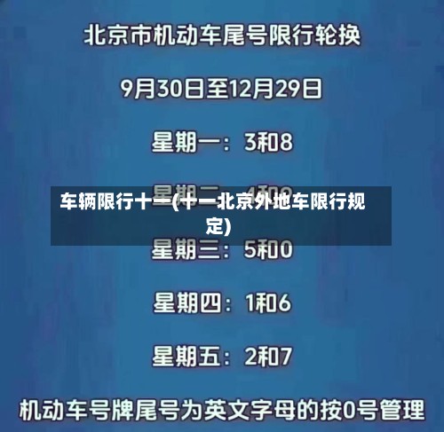 车辆限行十一(十一北京外地车限行规定)
