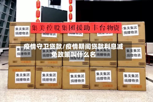 疫情守卫贷款/疫情期间贷款利息减免政策叫什么名-第3张图片