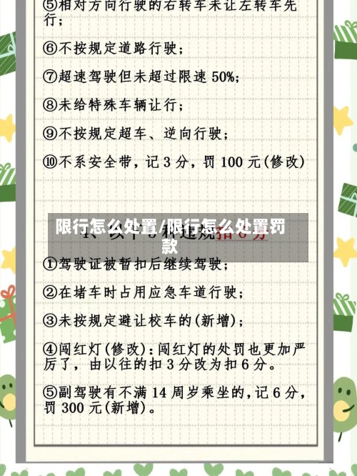 限行怎么处置/限行怎么处置罚款-第2张图片