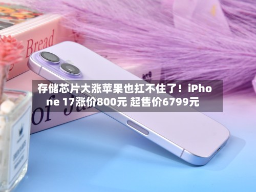 存储芯片大涨苹果也扛不住了!iPhone 17涨价800元 起售价6799元