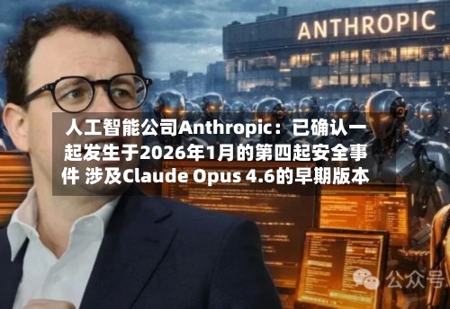 人工智能公司Anthropic：已确认一起发生于2026年1月的第四起安全事件 涉及Claude Opus 4.6的早期版本-第2张图片