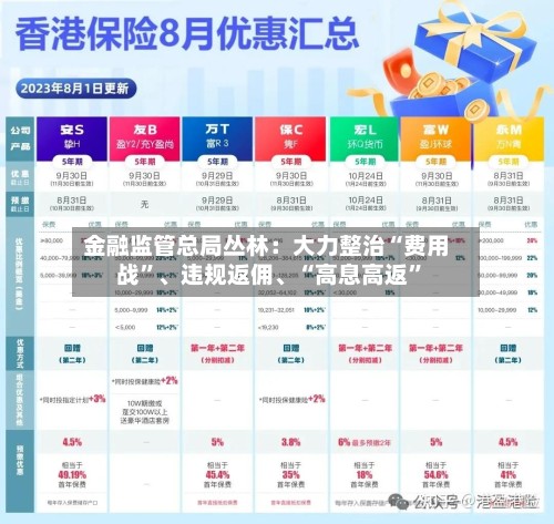 金融监管总局丛林：大力整治“费用战”	、违规返佣、“高息高返	”-第2张图片