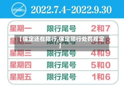 【保定还在限行,保定限行处罚规定】