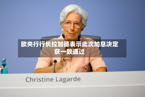欧央行行长拉加德表示此次加息决定获一致通过-第2张图片