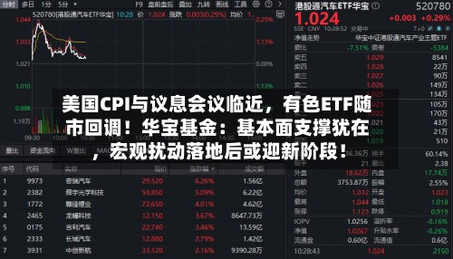 美国CPI与议息会议临近，有色ETF随市回调！华宝基金：基本面支撑犹在，宏观扰动落地后或迎新阶段！