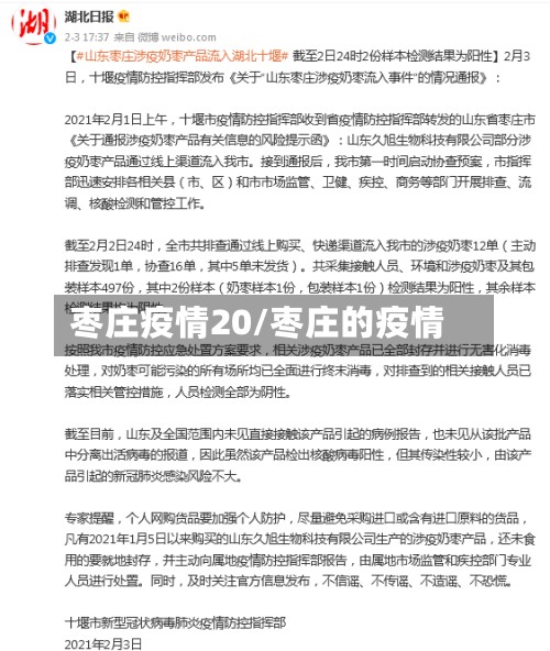 枣庄疫情20/枣庄的疫情