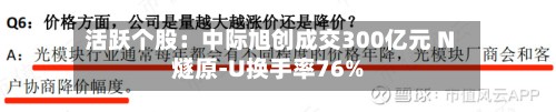 活跃个股：中际旭创成交300亿元 N燧原-U换手率76%-第2张图片