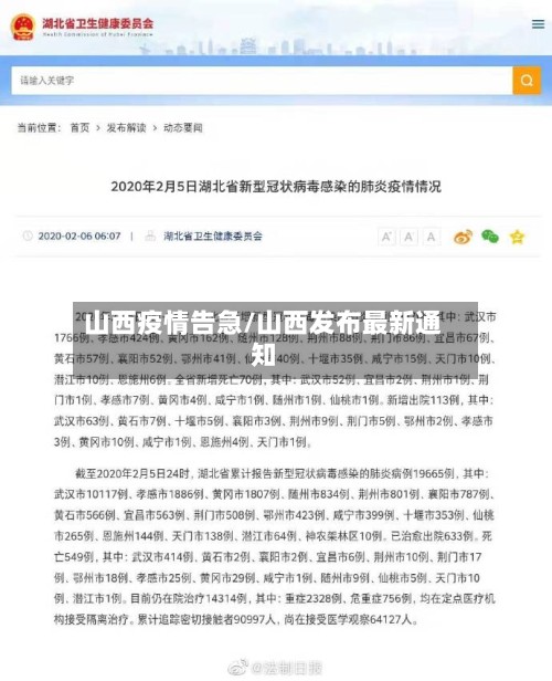 山西疫情告急/山西发布最新通知