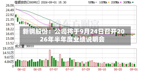 新钢股份：公司将于9月24日召开2026年半年度业绩说明会-第1张图片