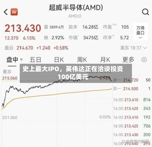 史上最大IPO,英伟达正在洽谈投资100亿美元