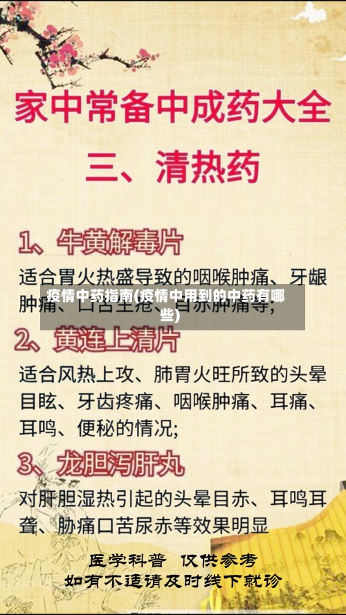 疫情中药指南(疫情中用到的中药有哪些)-第2张图片