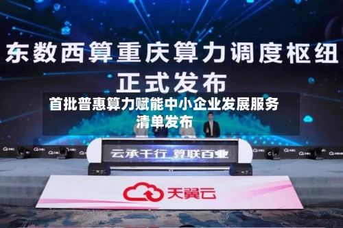 首批普惠算力赋能中小企业发展服务清单发布