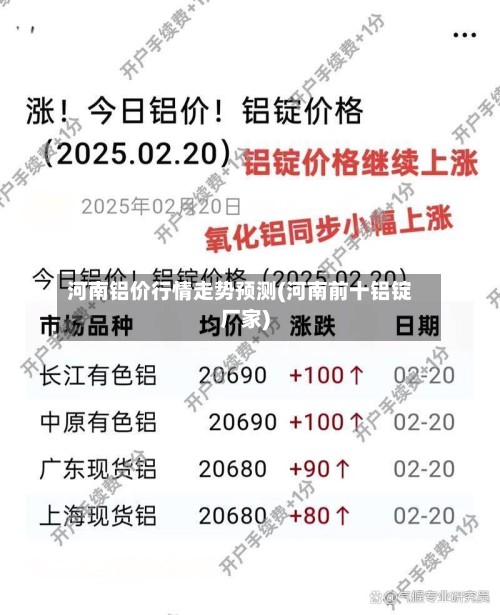 河南铝价行情走势预测(河南前十铝锭厂家)-第2张图片