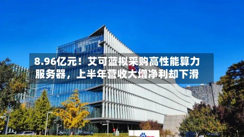 8.96亿元！艾可蓝拟采购高性能算力服务器，上半年营收大增净利却下滑-第2张图片