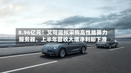 8.96亿元！艾可蓝拟采购高性能算力服务器	，上半年营收大增净利却下滑-第3张图片