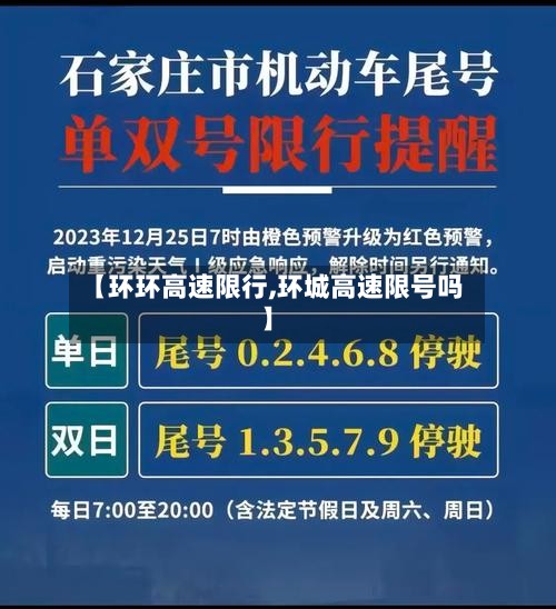 【环环高速限行,环城高速限号吗】