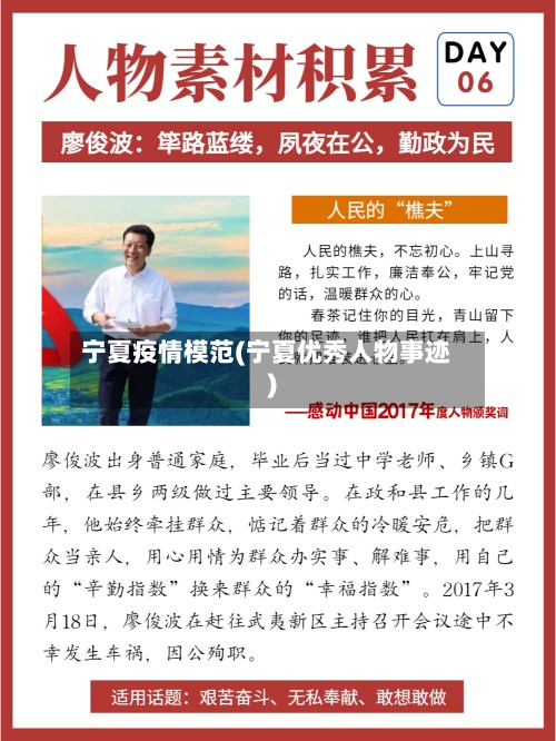 宁夏疫情模范(宁夏优秀人物事迹)