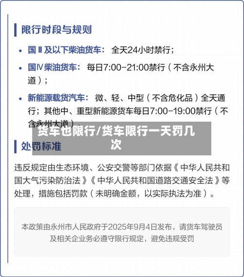 货车也限行/货车限行一天罚几次-第2张图片