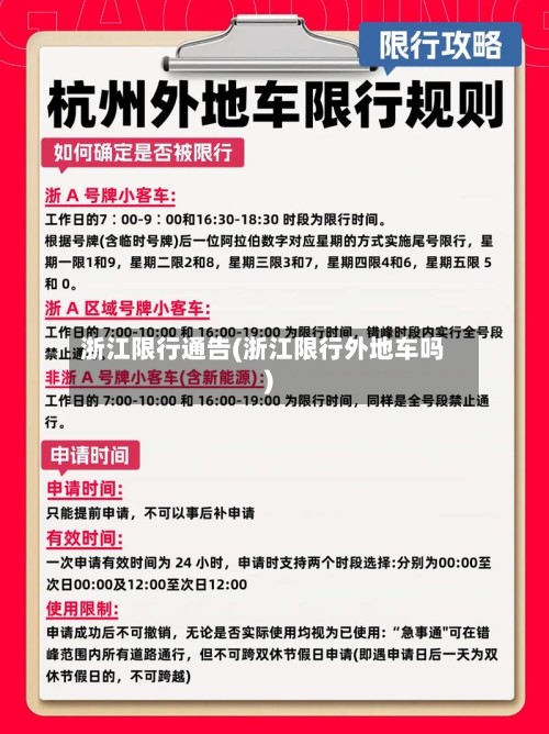 浙江限行通告(浙江限行外地车吗)-第3张图片