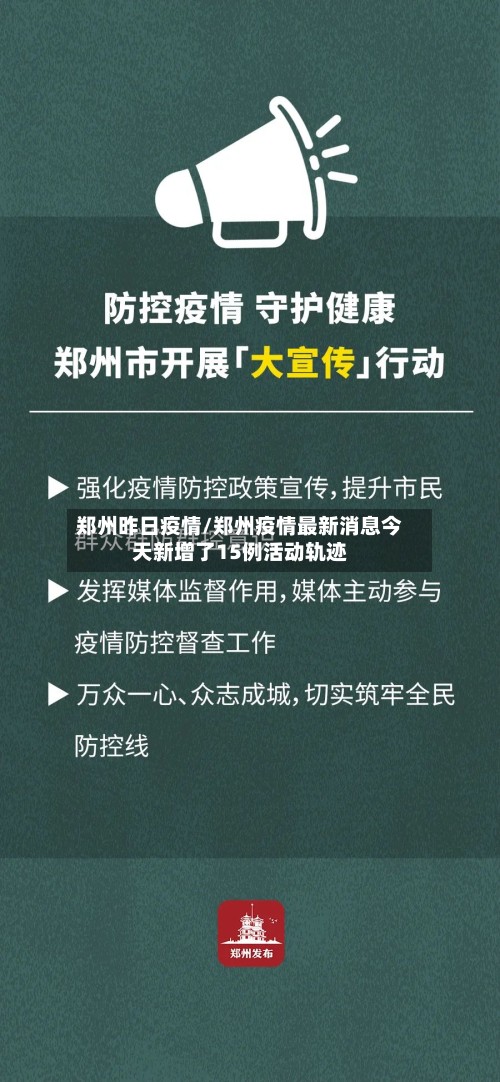 郑州昨日疫情/郑州疫情最新消息今天新增了15例活动轨迹