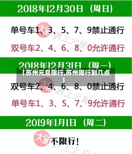 【苏州元旦限行,苏州限行到几点】