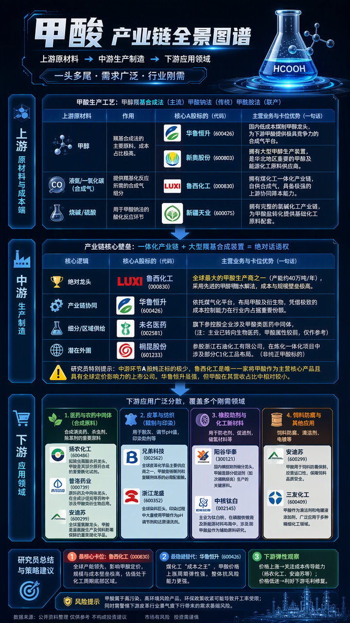【现货异动】甲酸30天上涨26.32%！原料甲醇硫酸走强+装置减量库存低位	，刚需补货拉涨报价